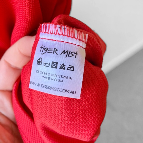 TIGER MIST Spaghetti Strap Deep V-neck Red Bodycon Dress - Picture 7 of 11